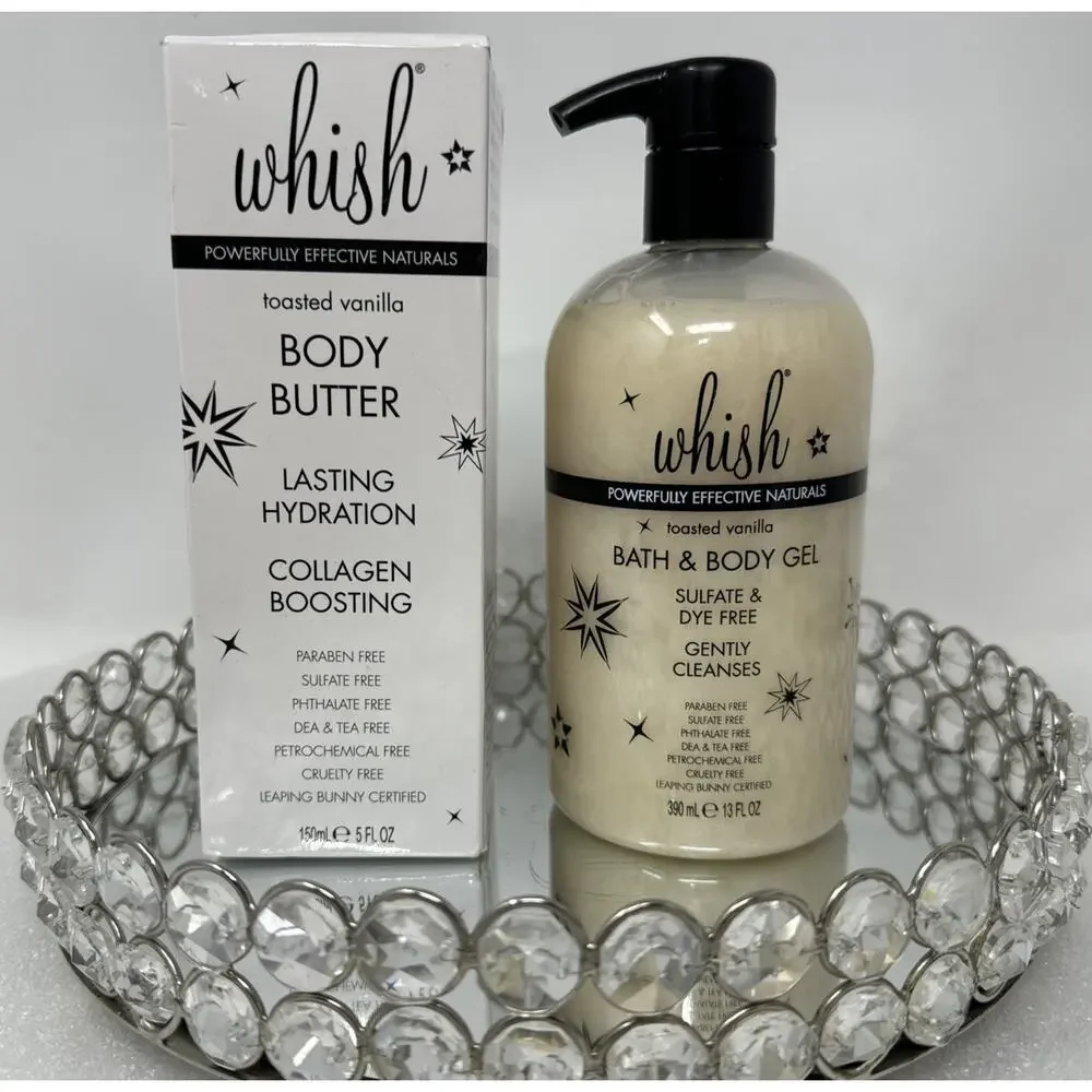 Whish Toasted Vanilla Body Butter 5 Oz & Bath & Body Gel 13 Oz Bundle-HTF - Picture 3 of 5